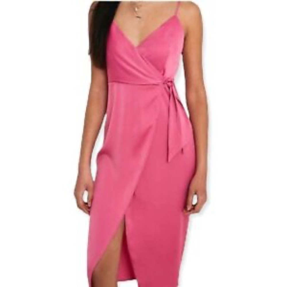 Urban Outfitters Quinn Silk Pink Dress